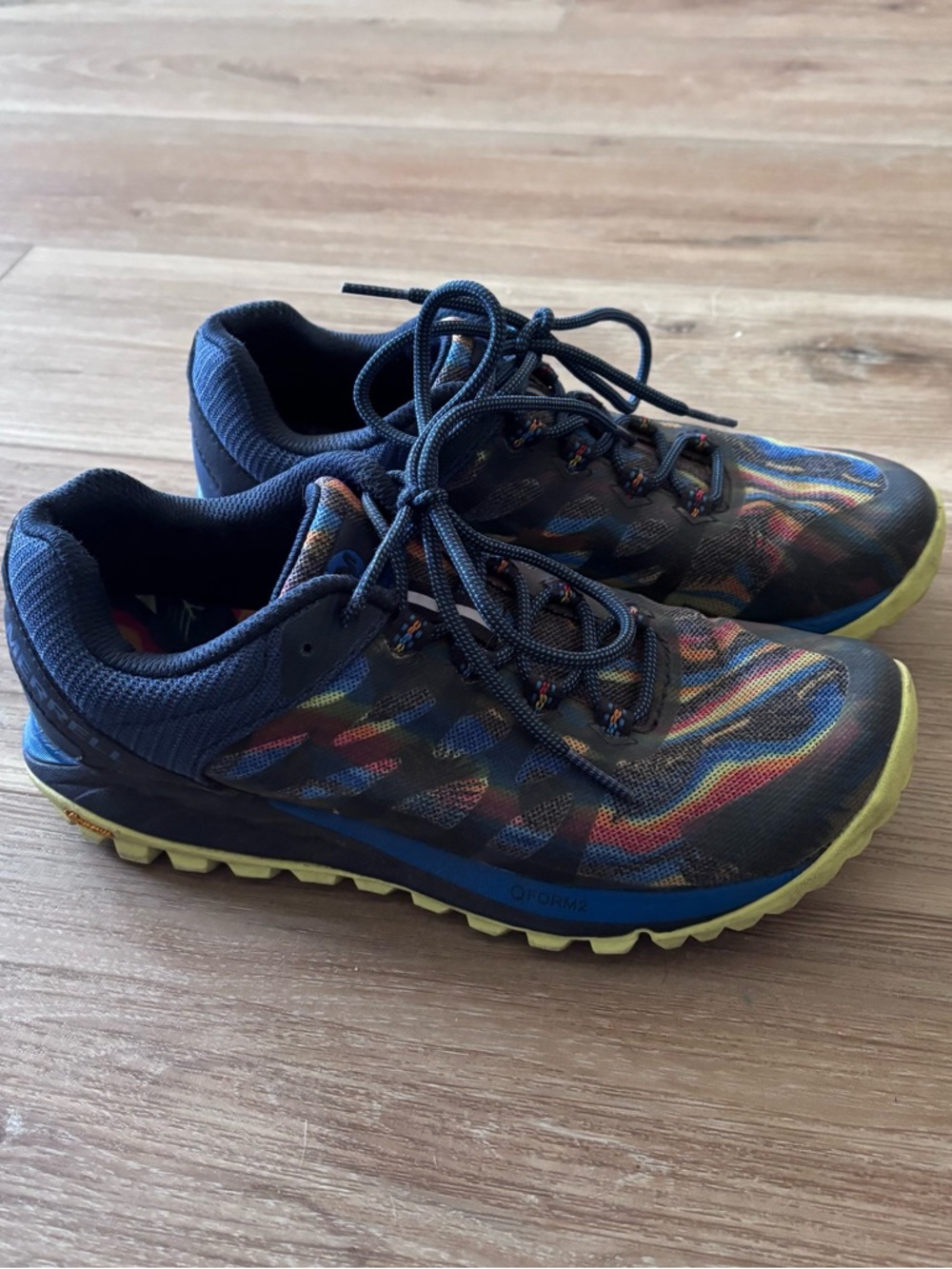 Merrell women’s antora 2 Trail Running Shoes - Navy with Multicolor Accents
